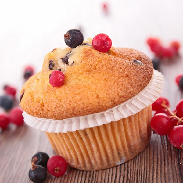 muffin dans moule de cuisson en papier jetable